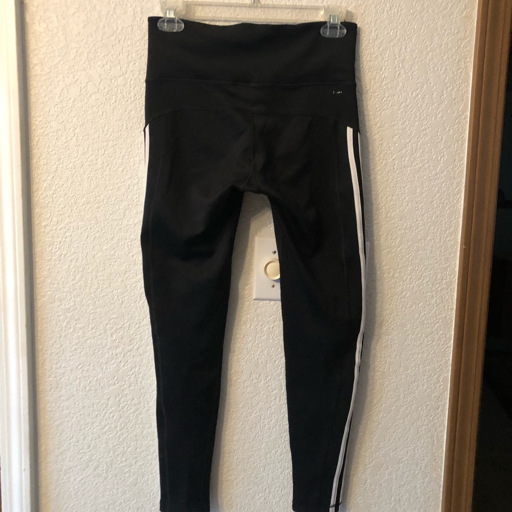 Adidas climate control black with white stripes leggings size S small